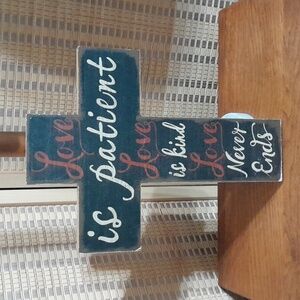 Love is patient cross home decor
